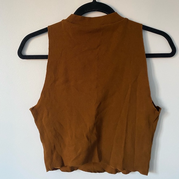 Zara burnt orange cropped tank - Picture 2 of 2